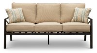 Sand Sunbrella Patio Sofa with Pillows - Davenport