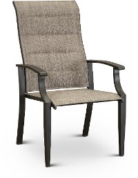 Taupe Padded Patio Chair - Amsterdam