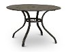 Round 45 Inch Slat Top Table - Amsterdam