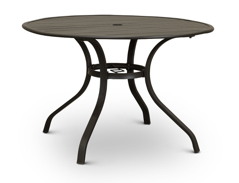 Round 45 Inch Slat Top Table Amsterdam Rc Willey Furniture
