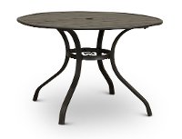 Slat Top Round 45 Inch Patio Table - Amsterdam