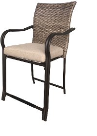 Wicker Patio Bar Chair - Oxford