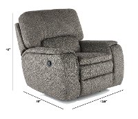 Silver Gray Transitional Rocker Recliner - Cyprus-3