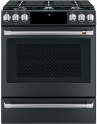 CGS700P3MD1 Cafe 30 Slide-In Gas Range with Convection - Black Matte