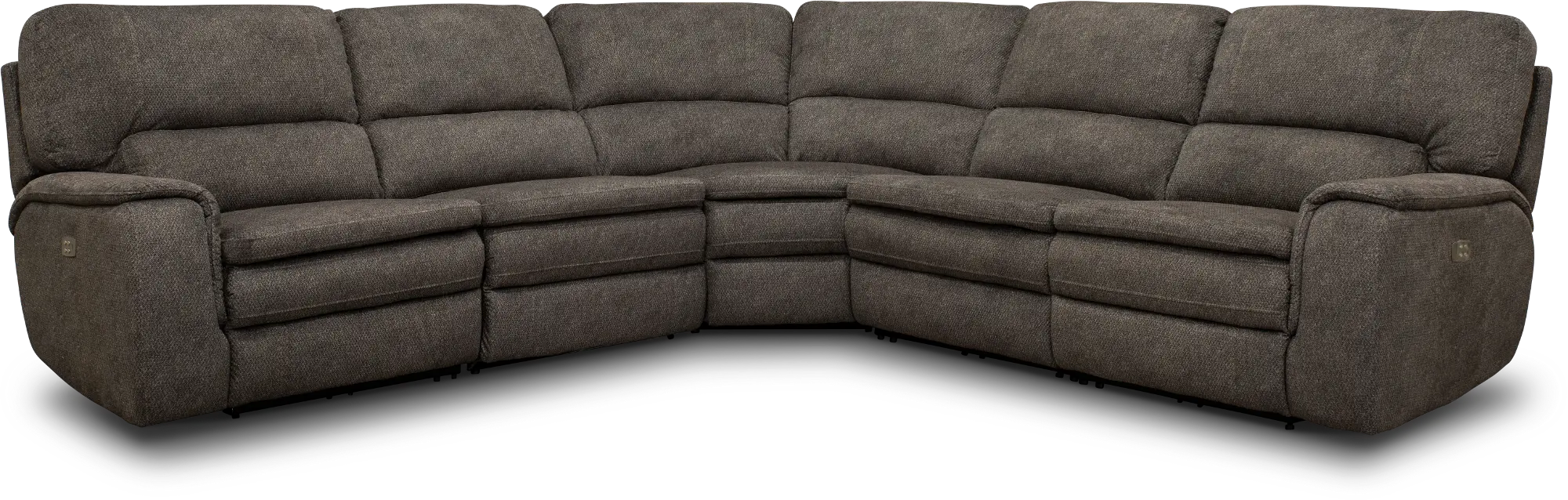 Silver Gray 5 Piece Power Reclining Sectional Sofa - Cyprus-1
