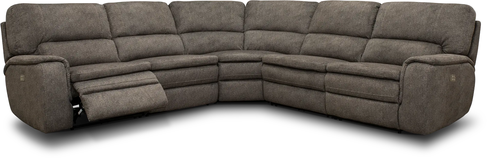 Silver Gray 5 Piece Power Reclining Sectional Sofa - Cyprus-3