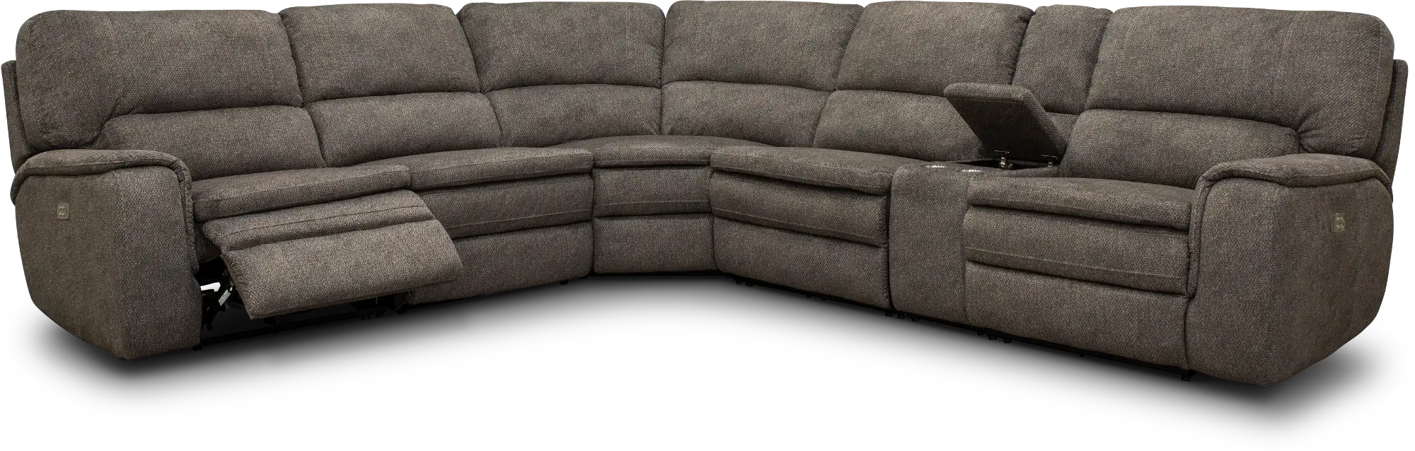 Silver Gray 6 Piece Power Reclining Sectional Sofa - Cyprus-1