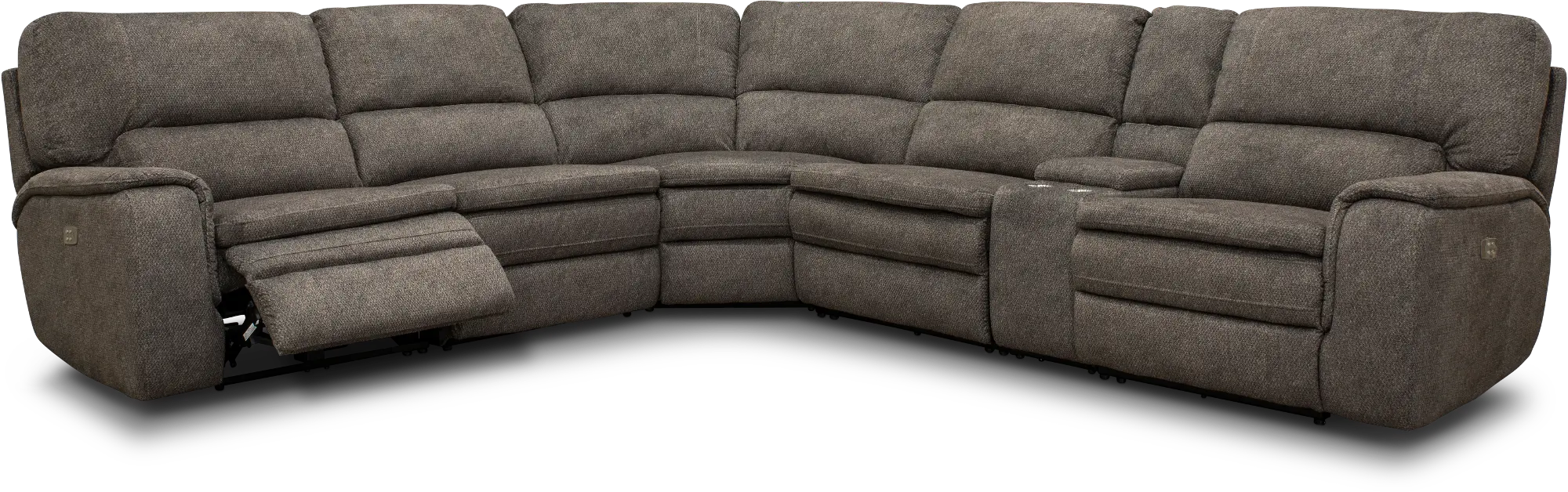 Silver Gray 6 Piece Power Reclining Sectional Sofa - Cyprus-2