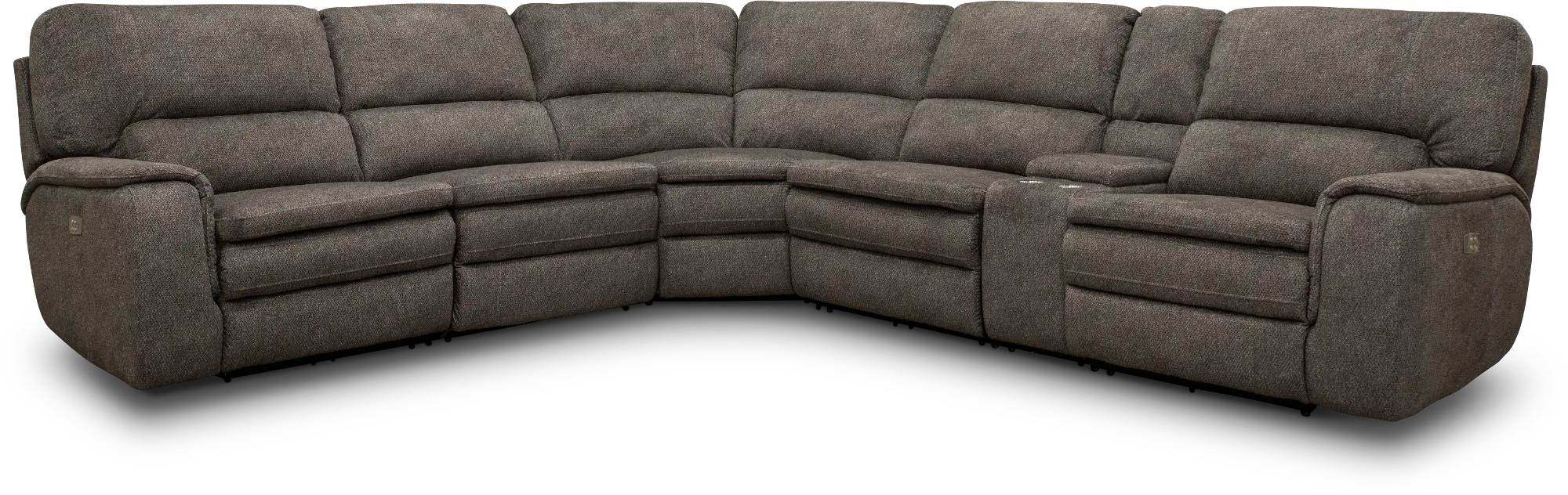 Silver Gray 6 Piece Power Reclining Sectional Sofa - Cyprus-3