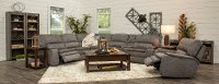 Silver Gray 6 Piece Power Reclining Sectional Sofa - Cyprus-4