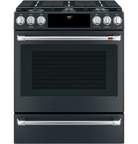 C2S900P3MD1 Café 30 Front Control Dual-Fuel Convection Range - Matte Black