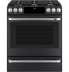 C2S900P3MD1 Café 30 Front Control Dual-Fuel Convection Range - Matte Black-2