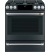 C2S900P3MD1 Cafe 30 Front Control Dual-Fuel Convection Range - Matte Black