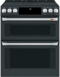 CES750P3MD1 Cafe Slide-In Front Control Convection Double Oven Smart Range - Matte Black-4