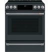 CHS900P3MD1 Café Front Control Induction and Convection Range with Warming Drawer - Matte Black-1