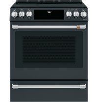 CHS900P3MD1 Cafe Front Control Convection Smart Range with Warming Drawer - Matte Black-2