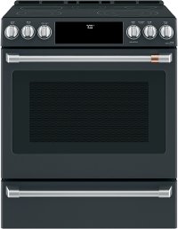 CES700P3MD1 Cafe Front Control Radiant and Convection Smart Range with Warming Drawer - Matte Black