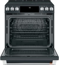 CES700P3MD1 Cafe Front Control Radiant and Convection Smart Range with Warming Drawer - Matte Black-3