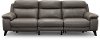 Elephant Gray Leather-Match Power Reclining Sofa - Venice