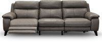 Elephant Gray Leather-Match Power Reclining Sofa - Venice-2