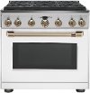 C2Y366P4MW2 Cafe 36 inch Dual Fuel Professional Range with 6 Burners (Natural Gas) - Matte White