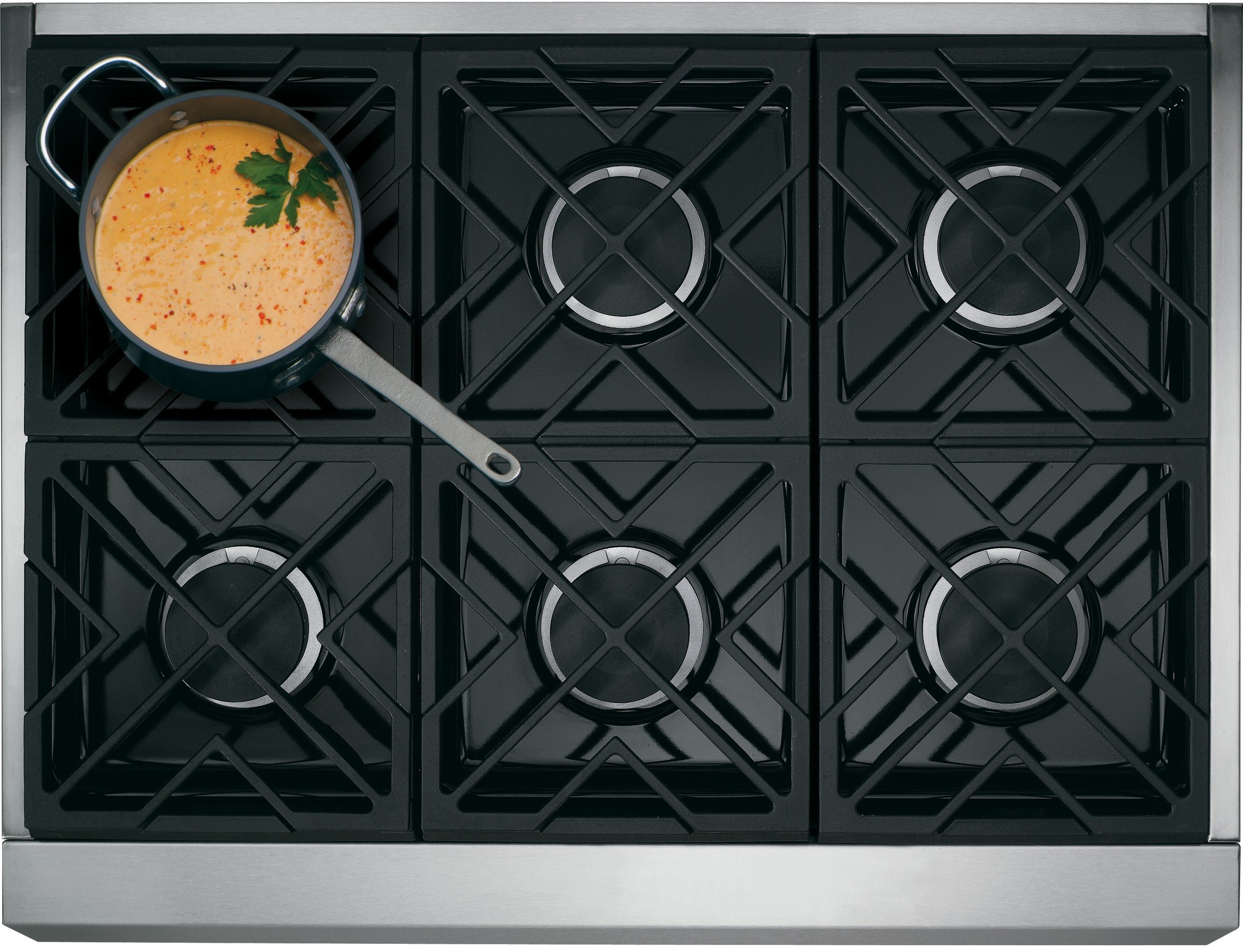 C2Y366P4MW2 Cafe 36 inch Dual Fuel Professional Range with 6 Burners (Natural Gas) - Matte White-3