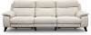 Frost White Leather-Match Power Reclining Sofa - Venice