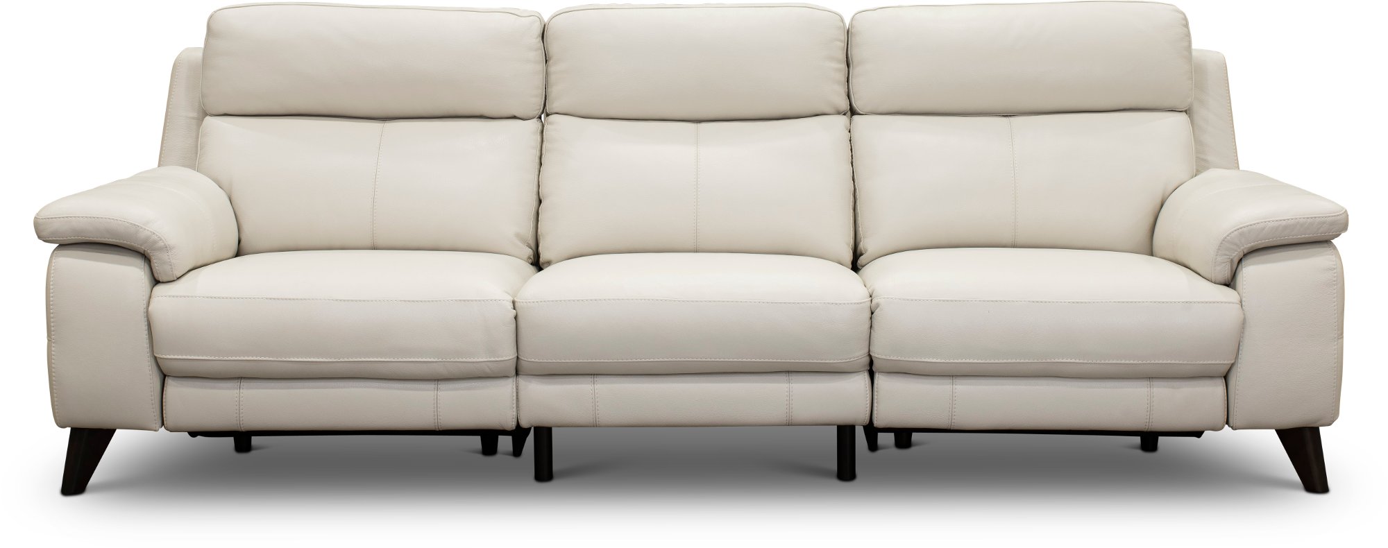 Venice Frost White Leather-Match Power Reclining Sofa-1