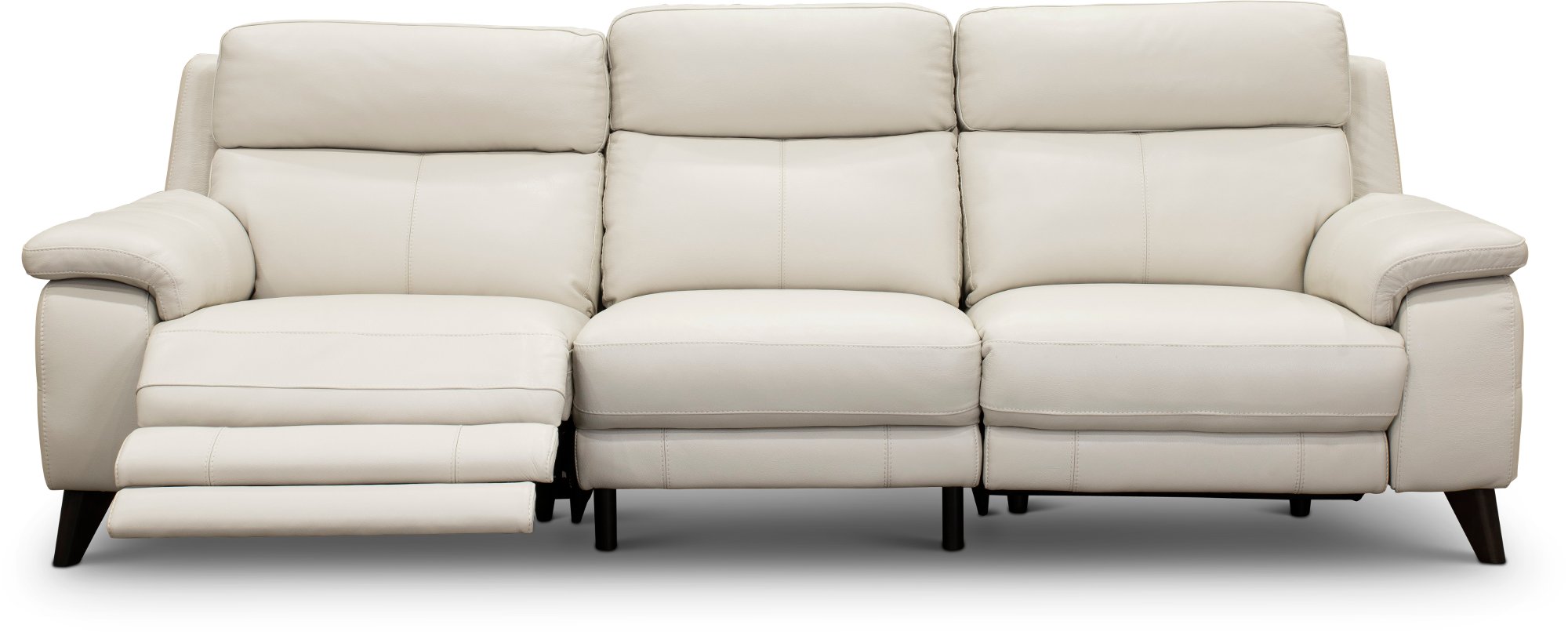 Venice Frost White Leather-Match Power Reclining Sofa-2