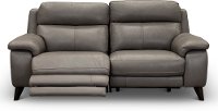 Elephant Gray Leather-Match Power Reclining Loveseat - Venice-2