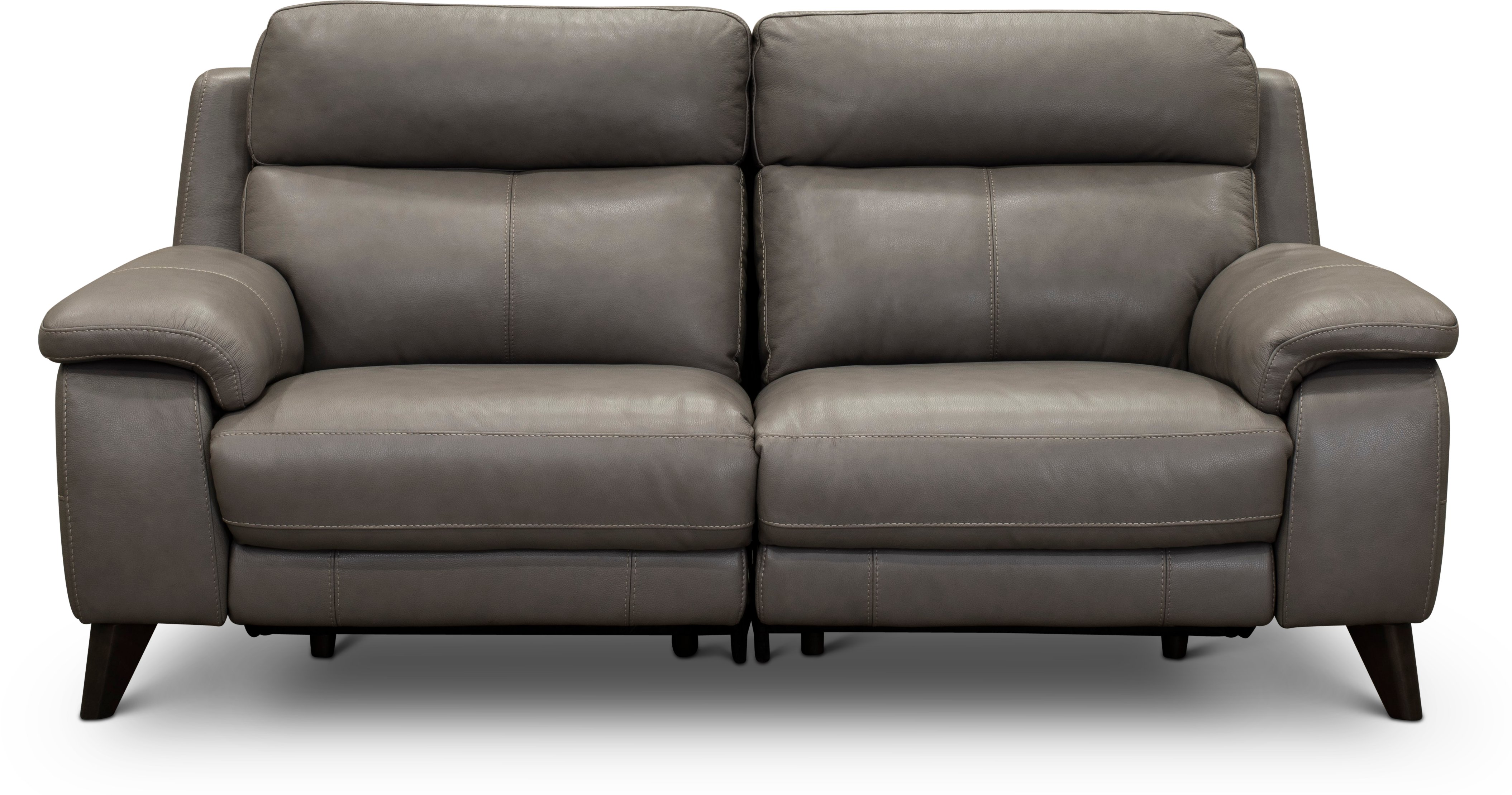Venice Elephant Gray Leather-Match Power Reclining Loveseat-3