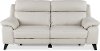 Frost White Leather-Match Power Reclining Loveseat - Venice