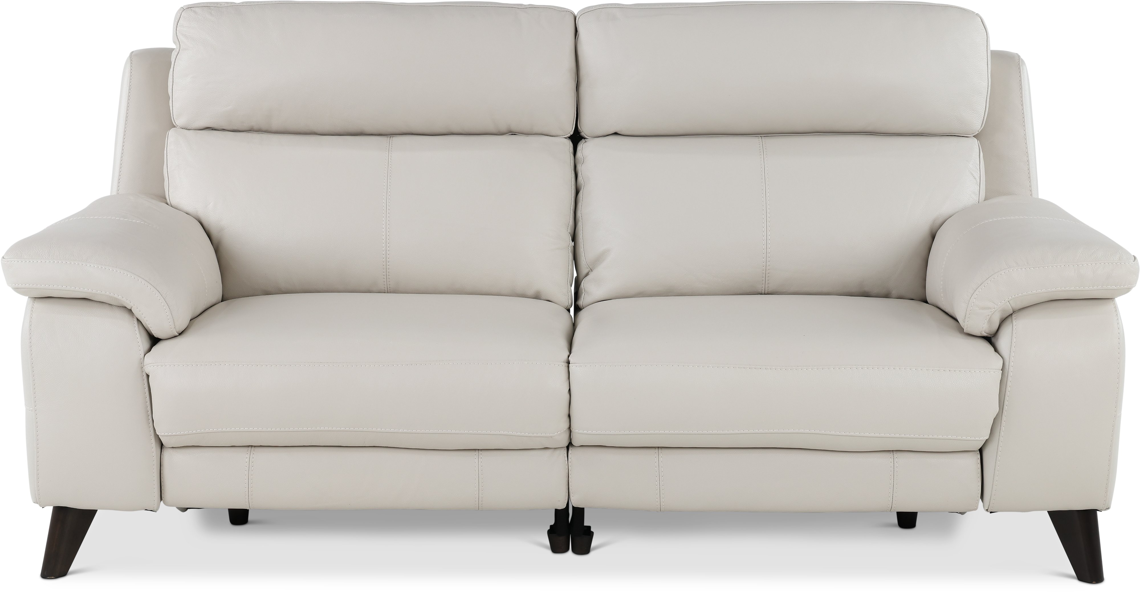 Venice Frost White Leather-Match Power Reclining Loveseat-1