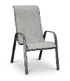 Charcoal Stackable Patio Dining Chair - Mayfield