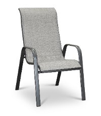 Charcoal Stackable Patio Dining Chair - Mayfield