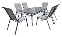 Charcoal Stackable Patio Dining Chair - Mayfield-2