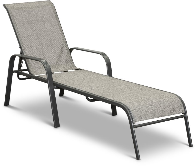 Charcoal Gary Patio Chaise Lounge Mayfield Rc Willey Furniture