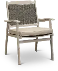 AFV05100P02/ARMCHAIR White Washed Patio Armchair - Lake House