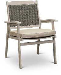 AFV05100P02/ARMCHAIR White Washed Patio Armchair - Lake House