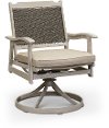 White Washed Swivel Rocker Patio Chair - Lake House