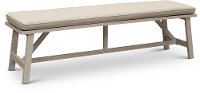 White Washed Patio Bench with Cushion - Lake House