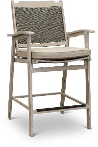 Washed White Bar Stool - Lake House