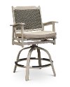 Washed White Swivel Patio Bar Stool - Lake House