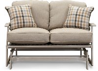 AGV09604P03/LOVESEAT Sunbrella White Washed Glider Loveseat - Lake House