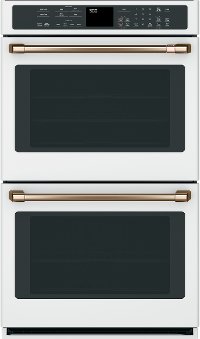 CTD90DP4MW2 Cafe 30 Inch Smart Convection Double Wall Oven - 10.0 cu. ft. Matte White