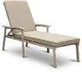 ABV02602P02/CHAISE White Washed Patio Chaise Lounge Chair - Lake House