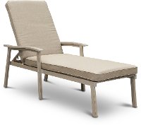 White Washed Patio Chaise Lounge Chair - Lake House