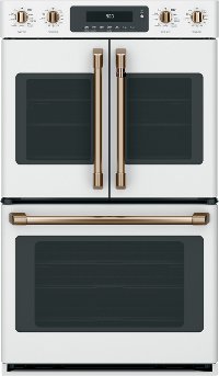CTD90FP4MW2 Cafe 30 Inch Smart Convection Double Wall Oven with French Door - 10.0 cu. ft. Matte White