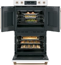 CTD90FP4MW2 Cafe 30 Inch Smart Convection Double Wall Oven with French Door - 10.0 cu. ft. Matte White-2