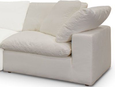 Contemporary Pearl White Corner Piece - Peyton
